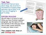 Rest, sleep and sleep deprivation PSHE lesson