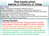 Applying to college or university PSHE lesson