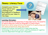 Rest, sleep and sleep deprivation PSHE lesson