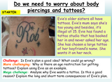 Tattoos and Piercings PSHE Lesson