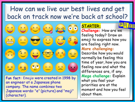 Back to school after lockdown (Recovery Transition Curriculum) COVID 19 KS3