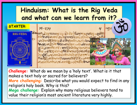 Rig Veda Hinduism RE lesson