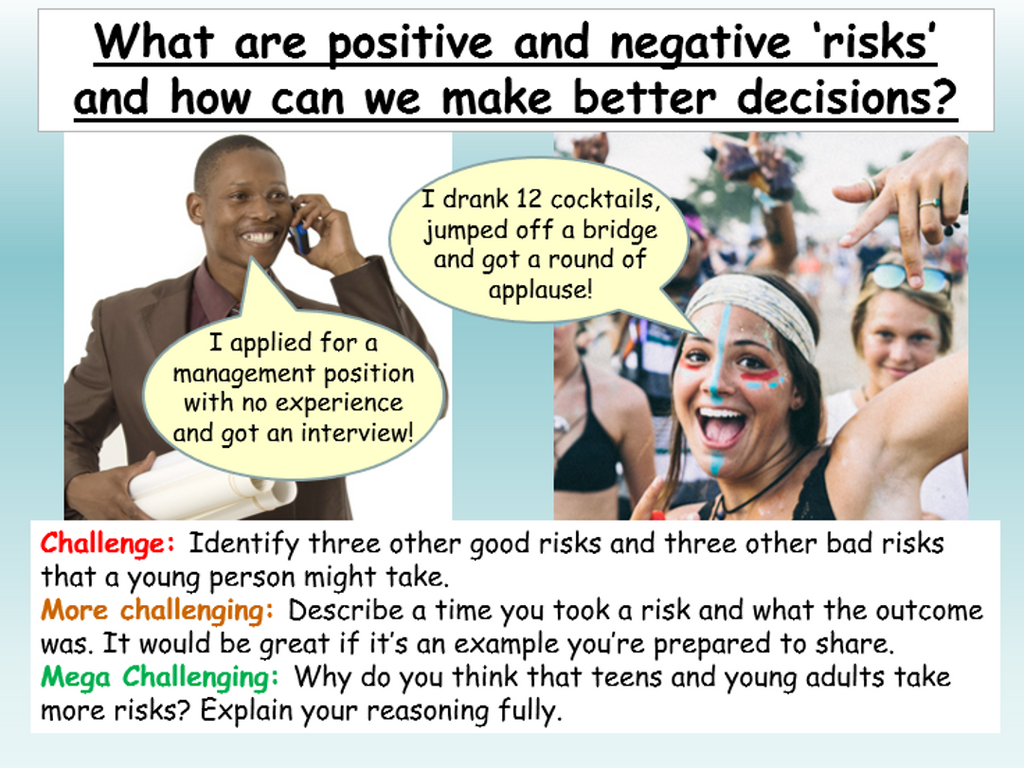 Risk Taking PSHE Lesson