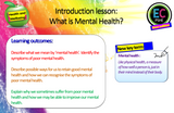 Mental Health Introduction PSHE Lesson