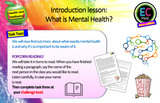 Mental Health Introduction PSHE Lesson