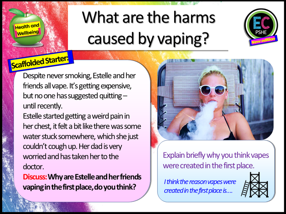 Vaping dangers PSHE Lesson