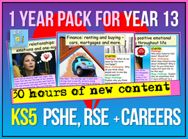 Sixth Form PSHE - KS5 Year 13 (1 Year's Worth)