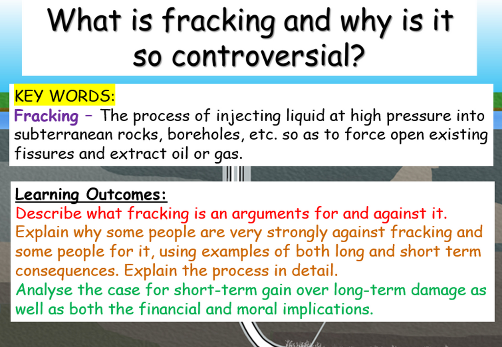 Fracking PSHE / Citizenship Lesson – EC Publishing
