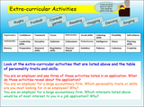 Extra-curricular activities and personal statements careers lesson