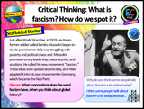 Critical Thinking - What is Fascism? Citizenship / PSHE Lesson