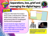 Grief, Loss and Digital Legacies PSHE Lesson