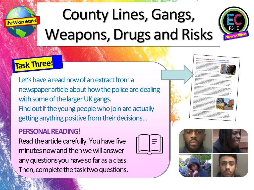 County Lines, Gangs, Weapons and Exploitation PSHE Lesson – EC Publishing