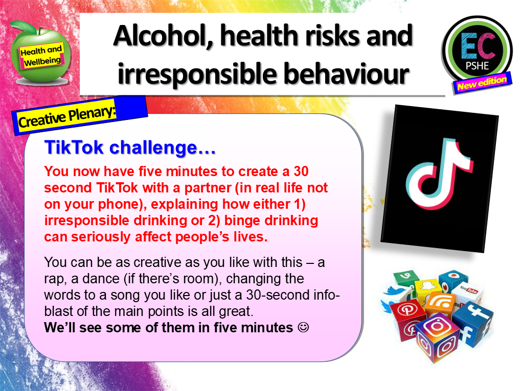 Alcohol Risks and Drinking Responsibly - KS5 PSHE Lesson – EC Publishing