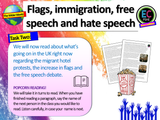 Immigration, Migrant Hotels and Flags - Citizenship / PSHE Lesson