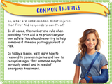 First Aid Part 4 - Common Injuries