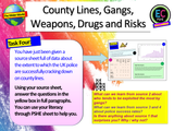 County Lines, Gangs, Weapons and Exploitation PSHE Lesson