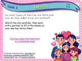 Families - love and stability PSHE Lesson