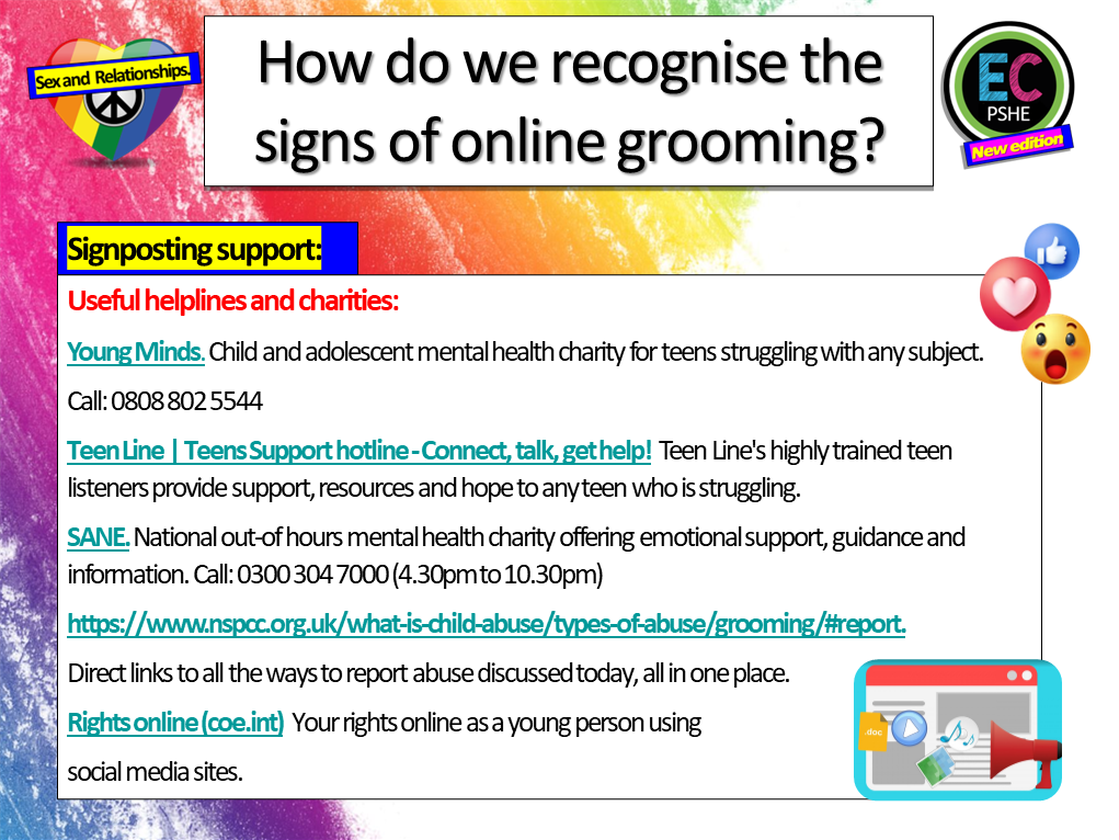 Online Grooming and Predators - PSHE Lesson – EC Publishing