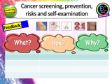 Cancer, self-examination, screening PSHE lesson