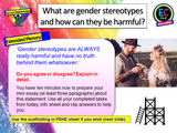 Gender Stereotypes and Society PSHE Lesson