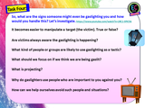 Gaslighting and Emotional Abuse PSHE Lesson