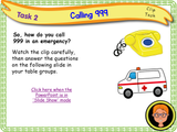 Accidents and Emergencies - Calling 999 -  KS1/Year 2