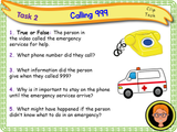 Accidents and Emergencies - Calling 999 -  KS1/Year 2