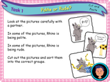 Polite words - KS1 - Year 1