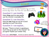 Year 4 - Screen Time - Limiting Our Time Online