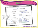 Year 4 - Keeping Track of Money - Budgeting