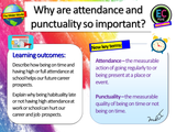 Attendance and Punctuality PSHE / Careers lesson