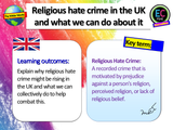 Religious Hate Crimes in the UK - Citizenship / PSHE Lesson