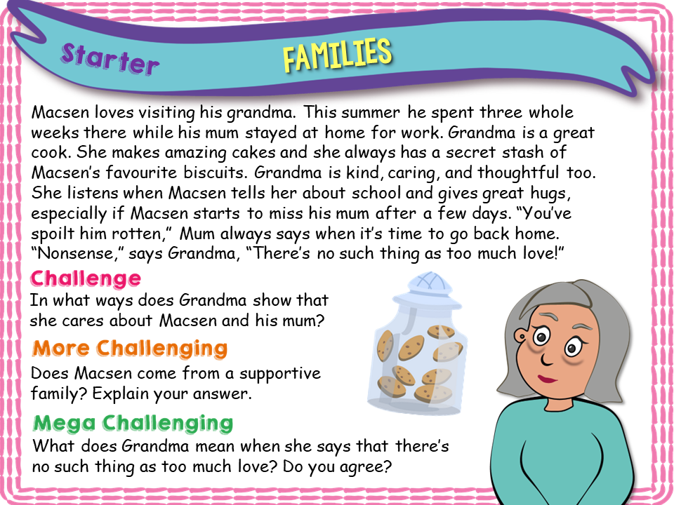 Families - love and stability PSHE Lesson – EC Publishing