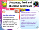 Fixed, unwanted, obsessive and compulsive behaviours PSHE lesson