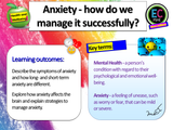 Managing Anxiety Mental Health PSHE Lesson