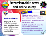 Online Safety - Extremism and Fake News PSHE Lesson