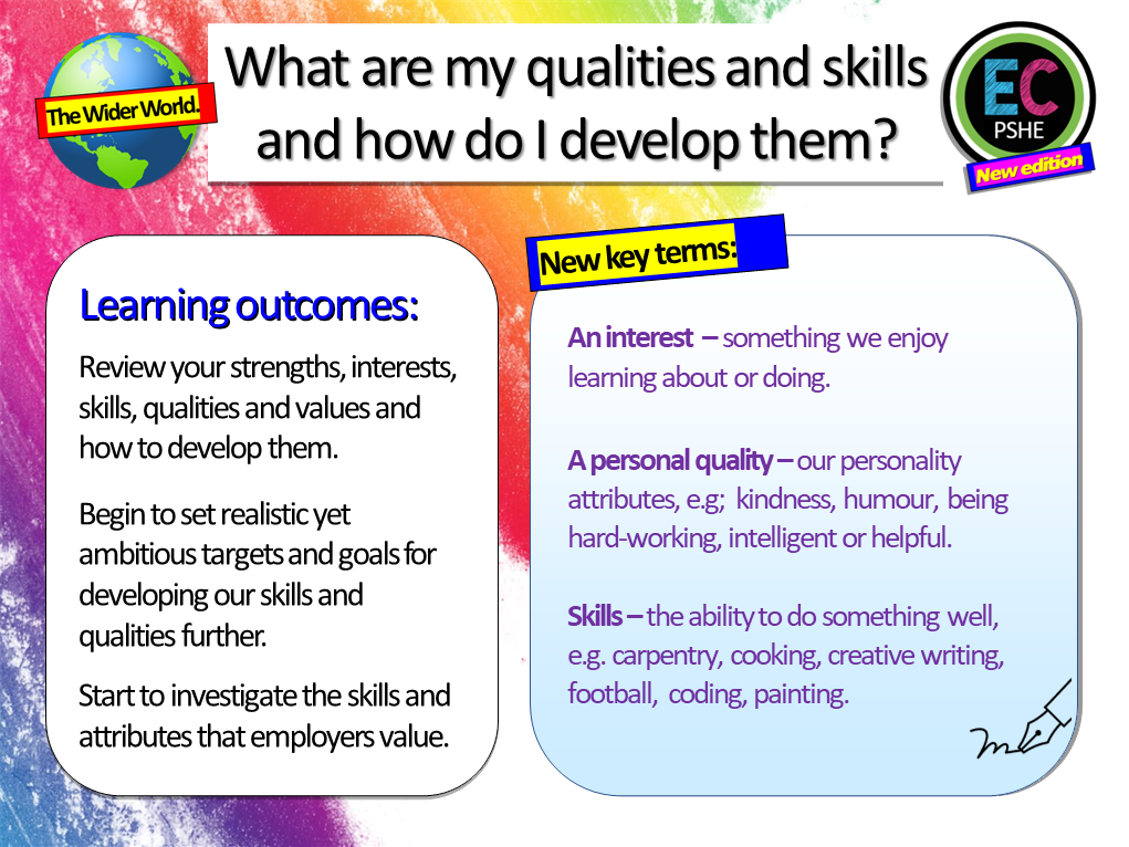 Careers Skills and Qualities KS3 PSHE Lesson EC Publishing