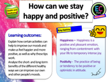 Happiness and Positivity PSHE Lesson