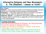 Conspiracy Theories and the Illuminati - Alternative RE Lesson