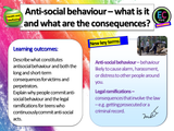 Anti-Social Behaviour PSHE lesson