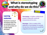 Stereotypes and Stereotyping PSHE Lesson