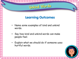 Unkind Words KS1/Year 2