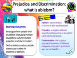 Ableism Disability Prejudice and Discrimination PSHE Lesson