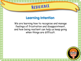 Year 3 - Resilience and managing feelings