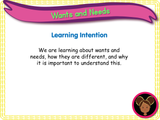 Wants and Needs - KS1/Year 2