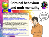 Criminality and Mob Mentality (UK RIOTS 2024) PSHE Lesson