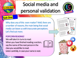 Social Media and Validation - Mental Health PSHE Lesson