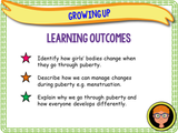 Growing up - an introduction to girls' puberty