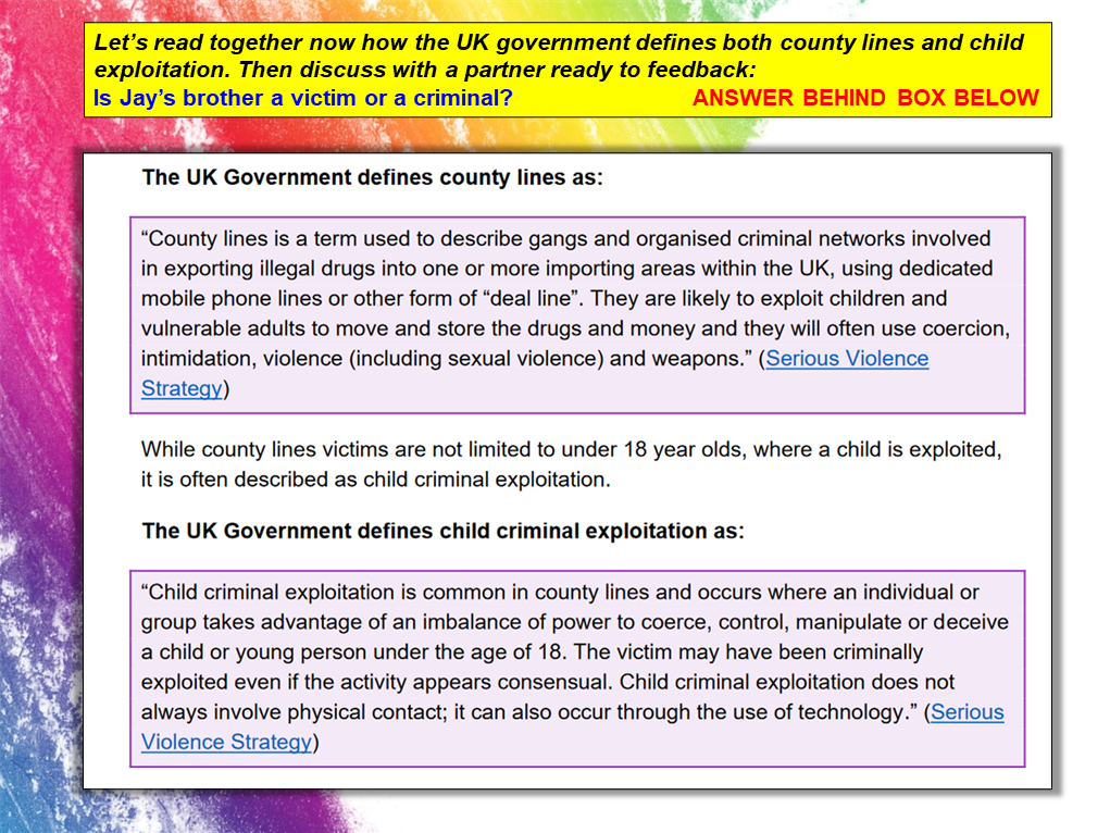 County Lines, Gangs, Weapons and Exploitation PSHE Lesson – EC Publishing
