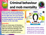 Criminality and Mob Mentality (UK RIOTS 2024) PSHE Lesson